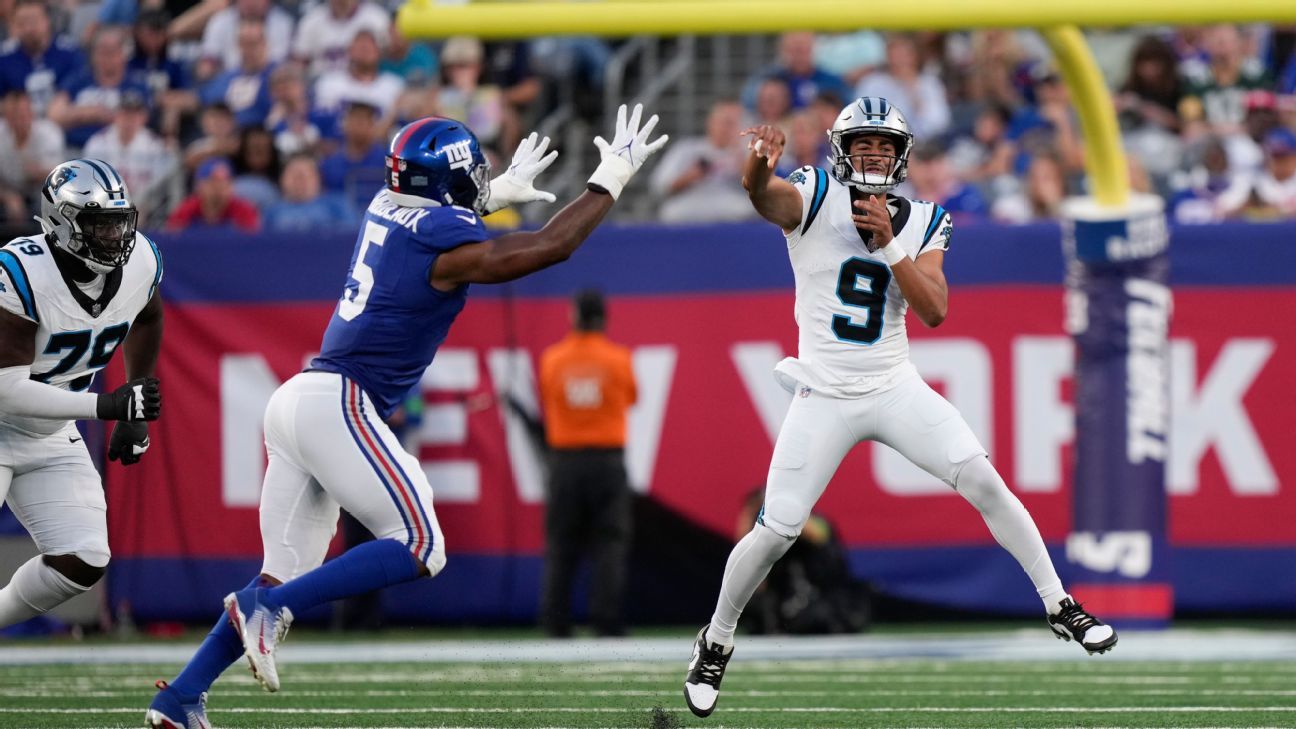 Panthers' Bryce Young limited to 21 yards in preseason debut as