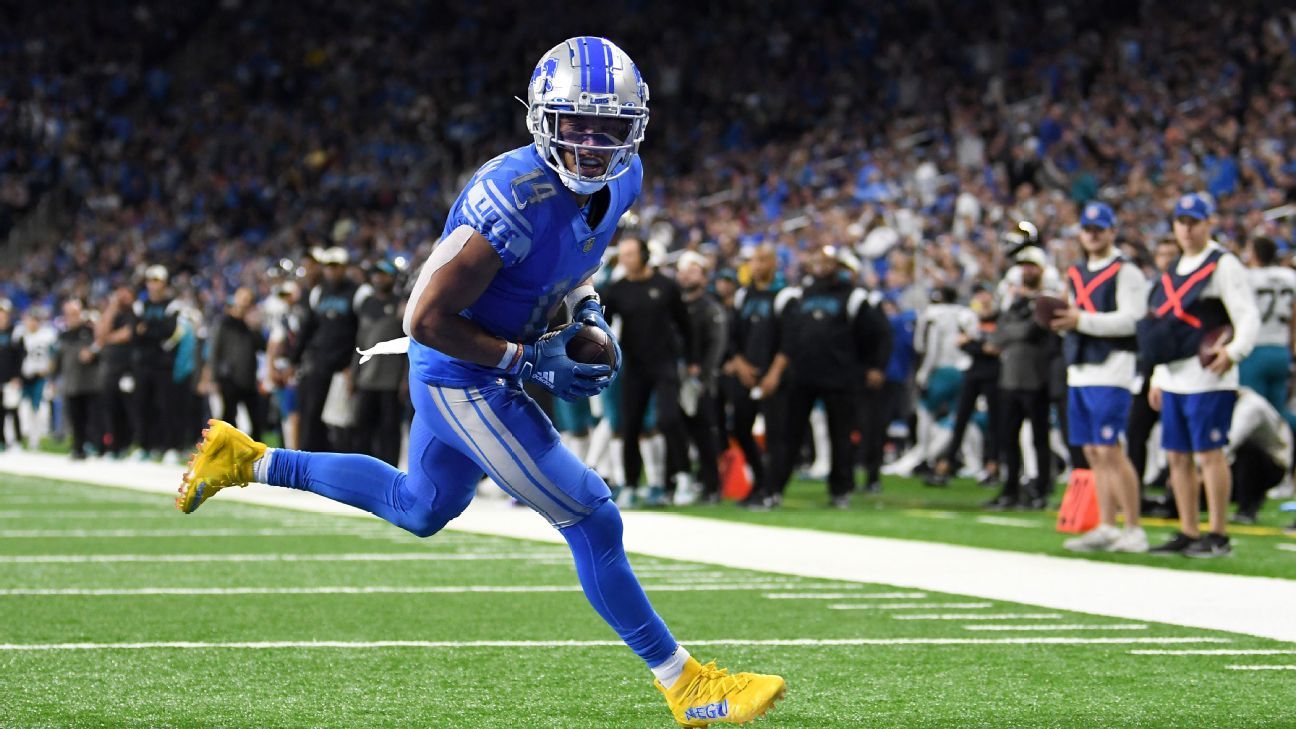 Amon-Ra St. Brown sets Lions rookie receiving yards record - Pride