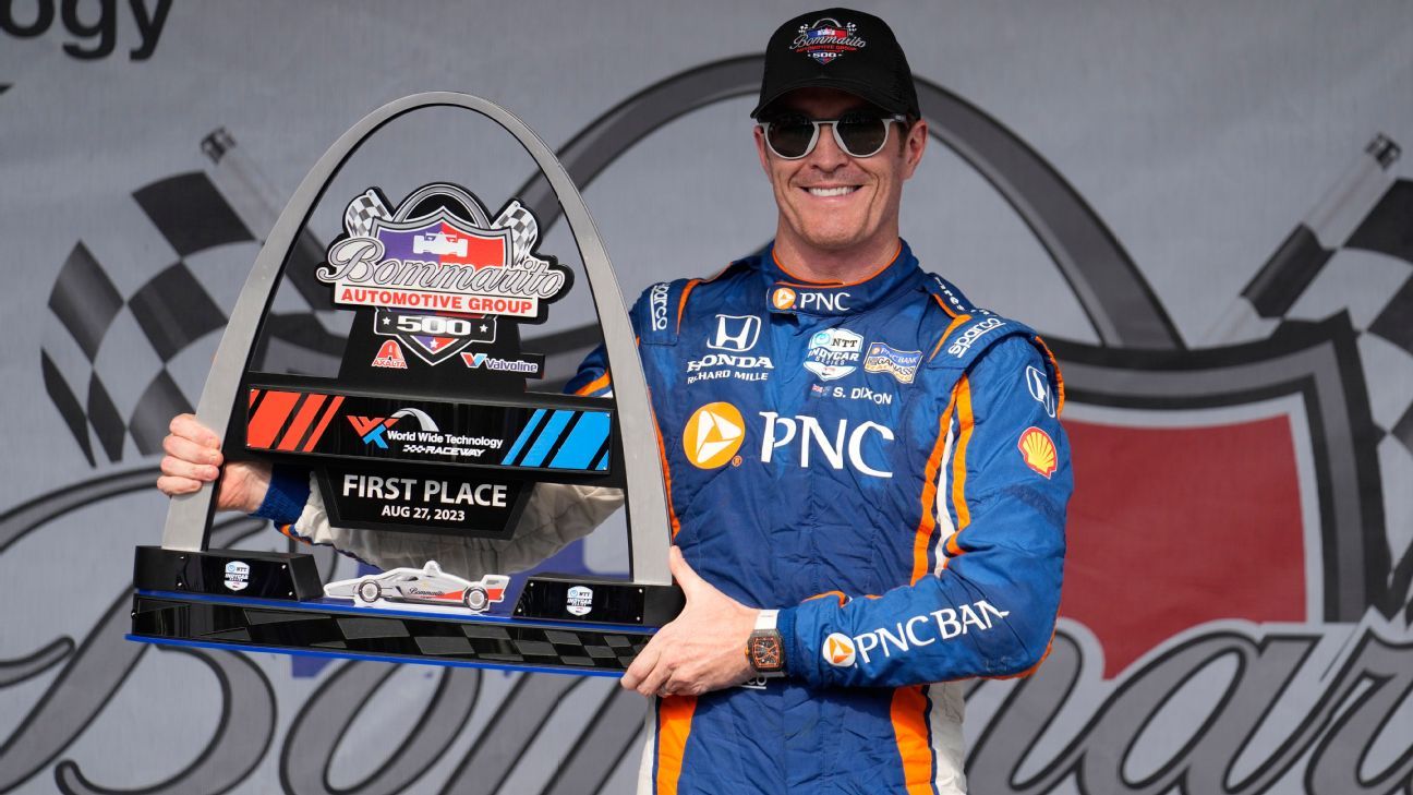 Scott Dixon wins Bommarito 500 to keep championship hopes alive ESPN