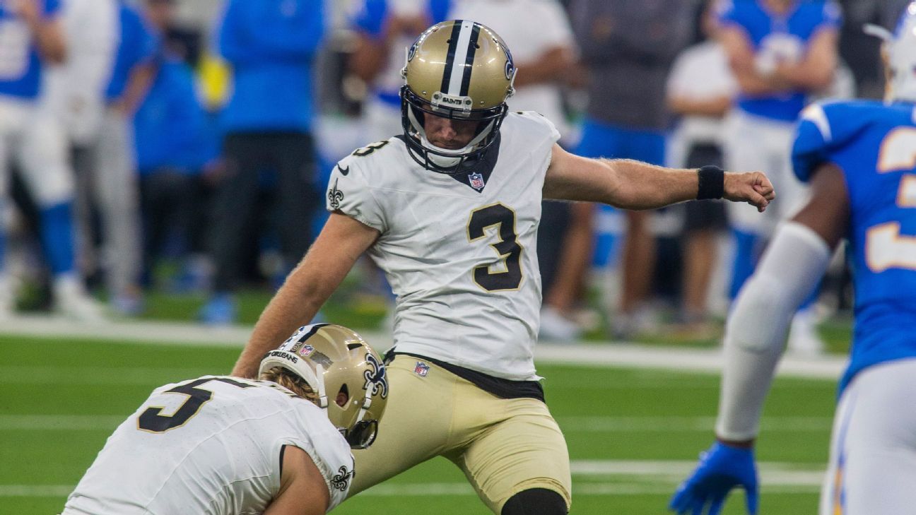 Las fuentes dicen que los Broncos están intercambiando al jugador de fútbol de los Saints Will Lutz