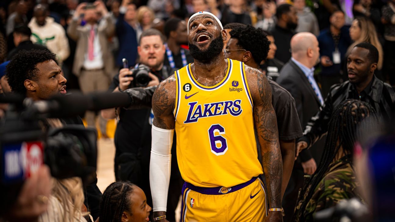 Watch: LeBron James chases NBA history on a star-filled night in