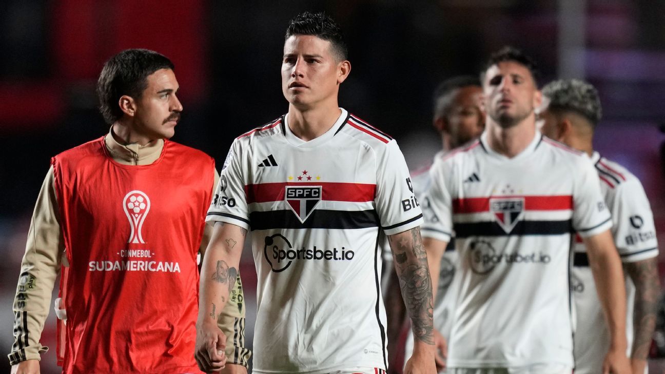 Las cuentas del Sao Paulo de James para clasificar a la Libertadores 2024 - ESPN