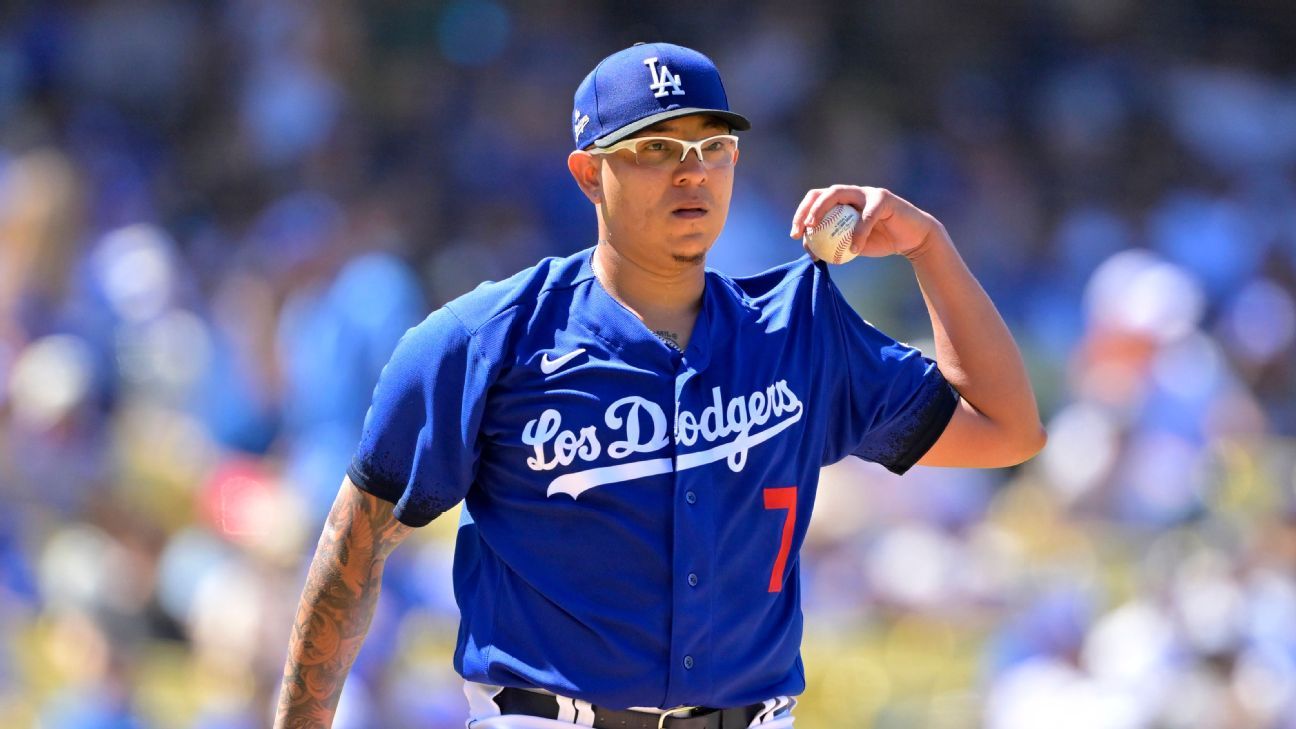 Julio Urías 7 Los Angeles Dodgers baseball player El Culichi