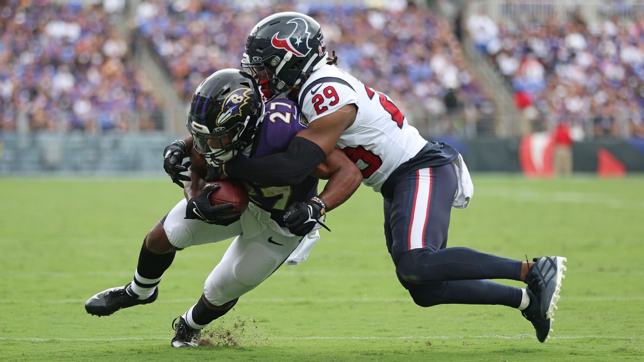 Ravens beat Texans 25-9, but will be without running back J.K.