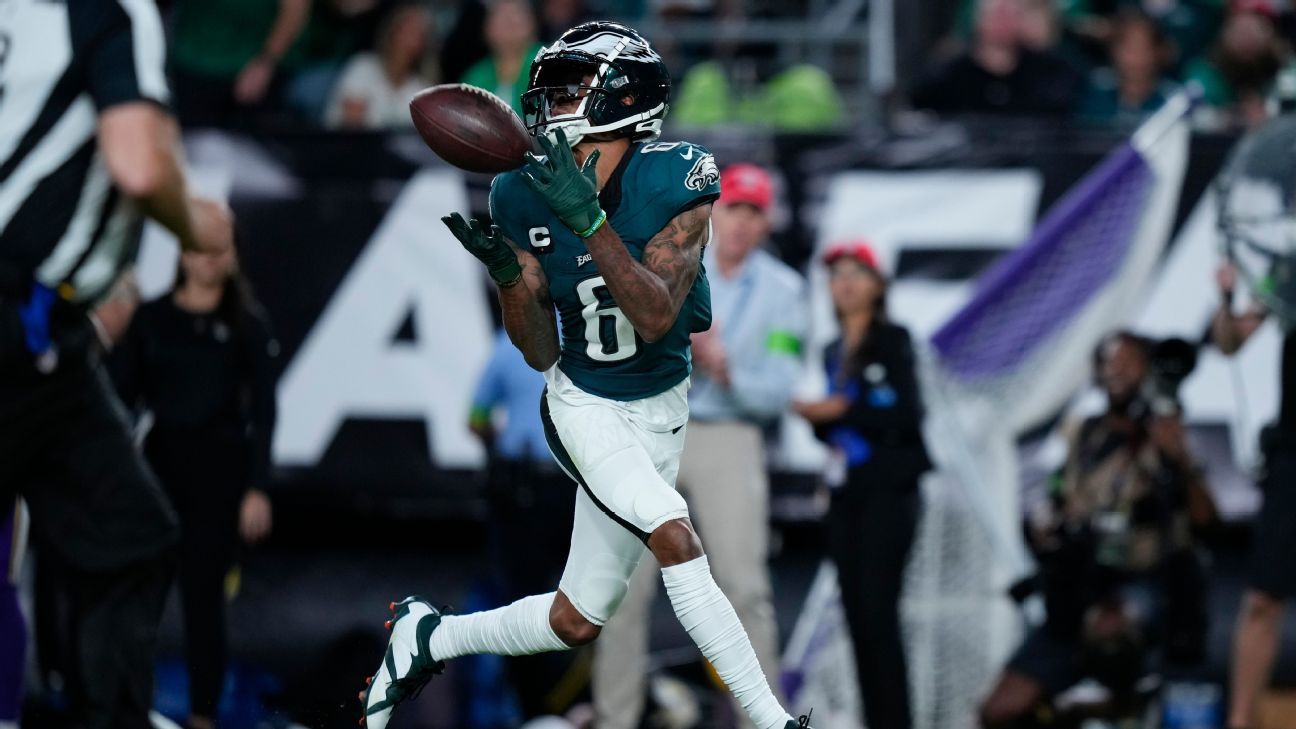 Why the Eagles' DeVonta Smith did a 'rock the baby' TD celebration