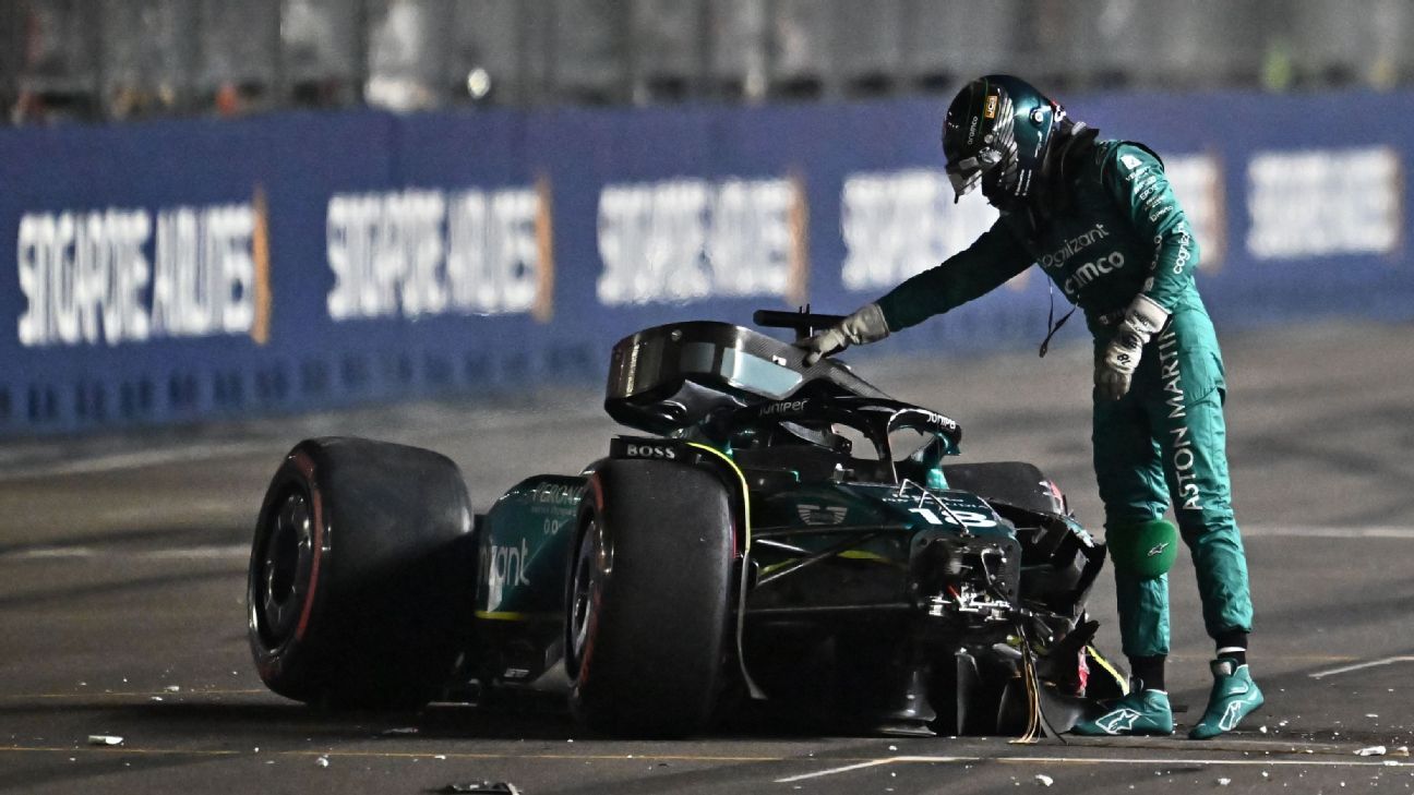 Lance Stroll melewatkan Grand Prix Singapura setelah kecelakaan kualifikasi