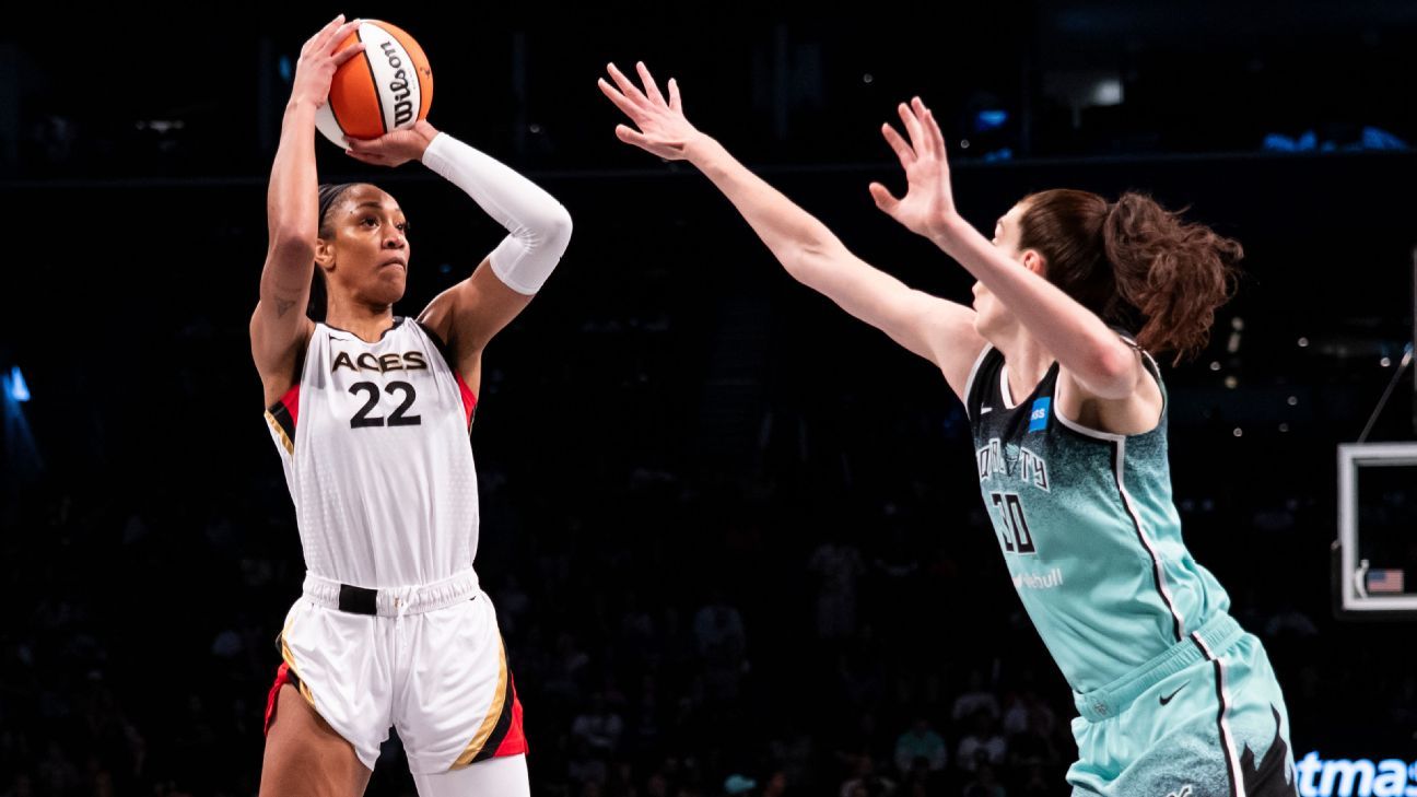 ESPN and ABC to Exclusively Air the 2023 WNBA Finals Presented by   TV – Las Vegas Aces vs. New York Liberty Begins Sunday, Oct. 8 - ESPN Press  Room U.S.