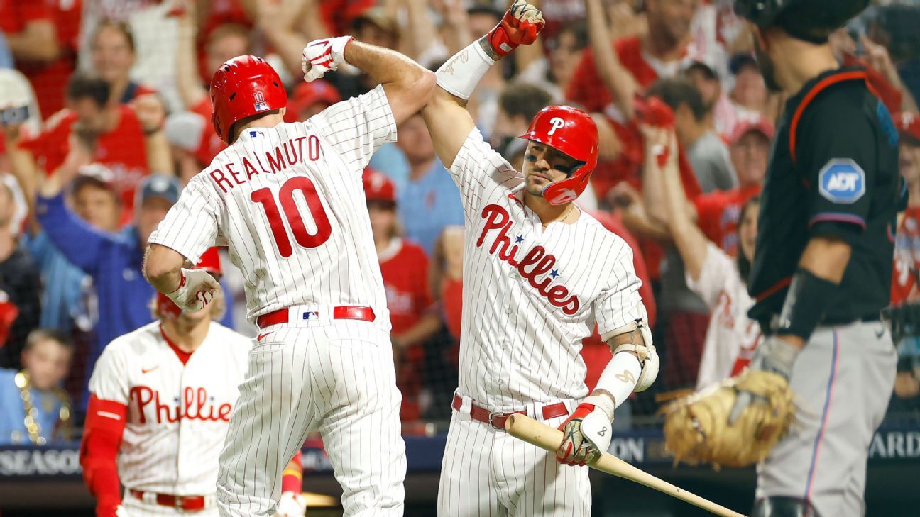 Bryson Stott's grand slam helps Phillies beat Marlins 7-1 for