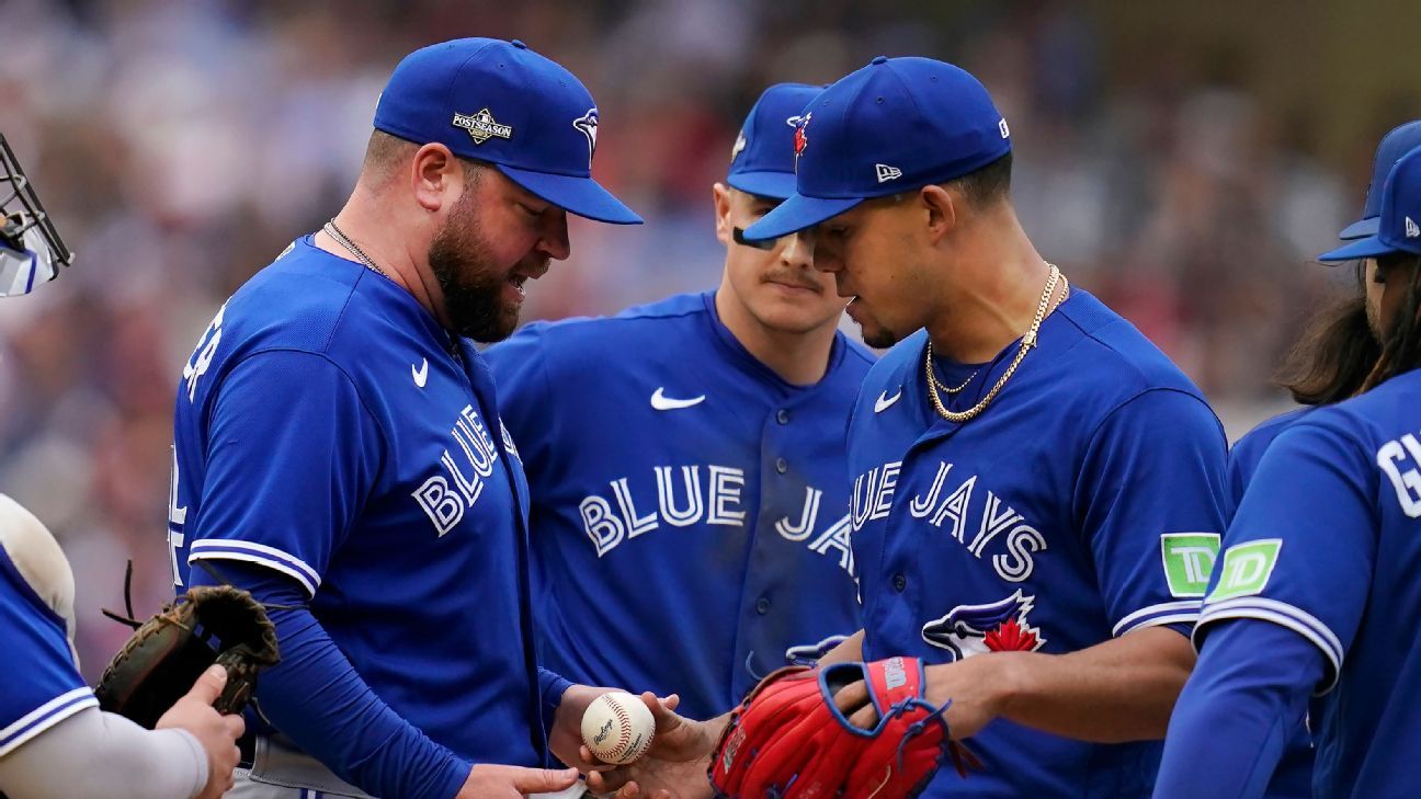 Toronto Blue Jays starting pitcher Jose Berrios throws during the