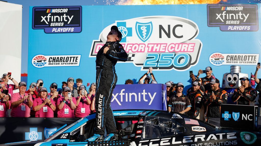 Mayer earns win to stay alive in Xfinity playoffs