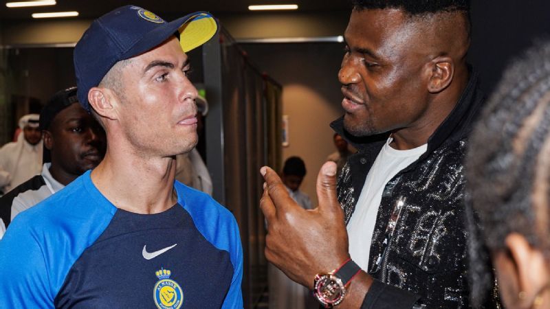 Cristiano Ronaldo gives Francis Ngannou a 4,000 watch ahead of fight with Tyson Fury