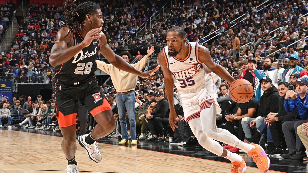 Kevin Durant brilló en los Suns y Luka Doncic se lució en los Mavs ESPN