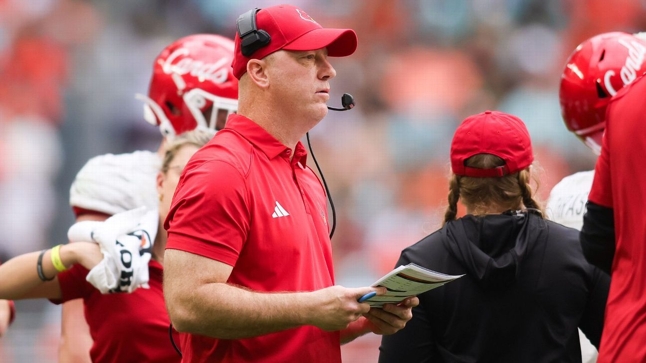 Jeff Brohm guida Louisville alla partita per il titolo ACC nella prima stagione