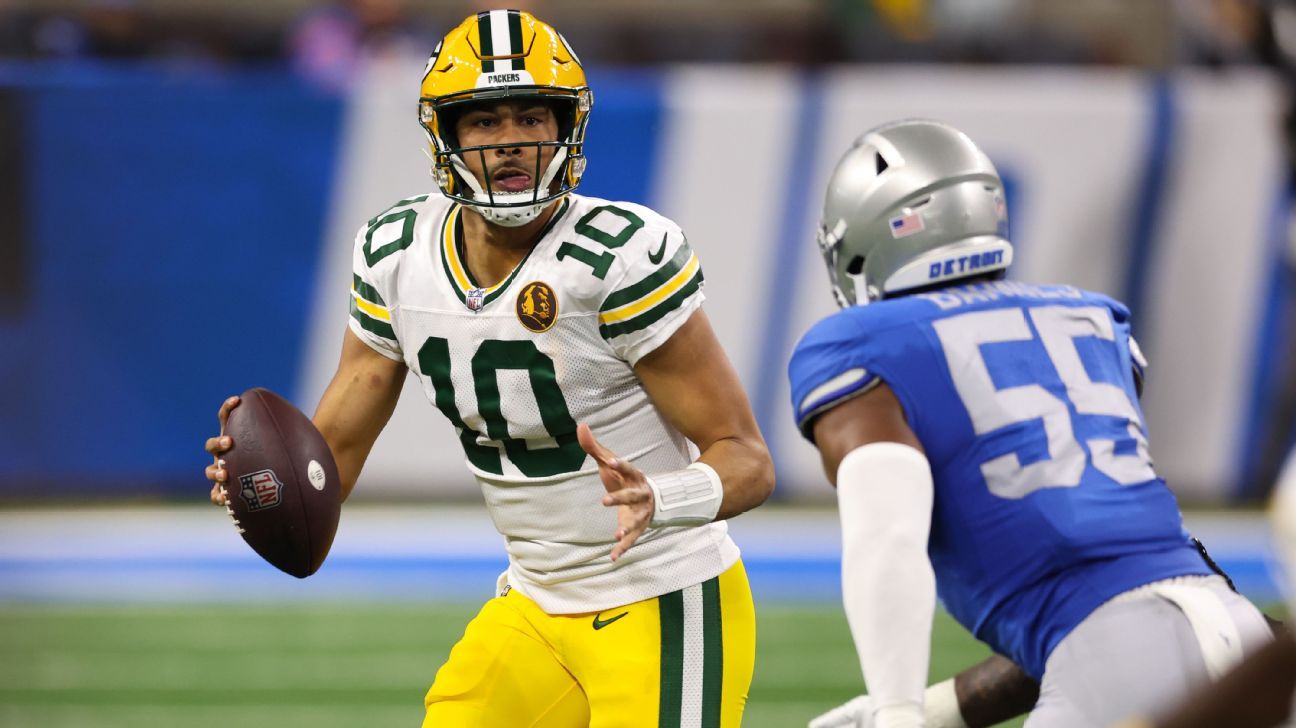 Packers verlengen Lion’s Thanksgiving-ellende terwijl Jordan Love schittert