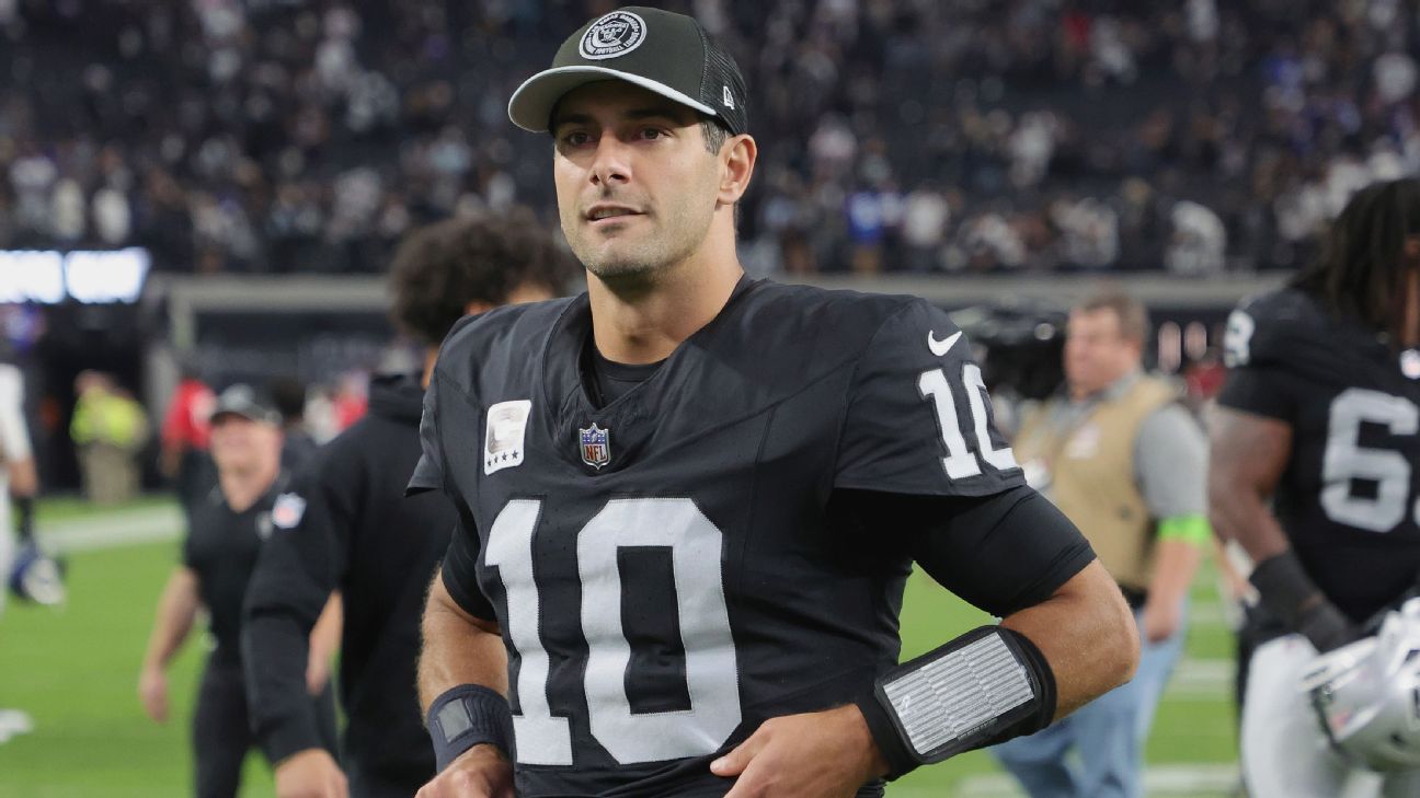 Los Raiders liberan a Jimmy Garoppolo, Hunter Renfroe y otros dos