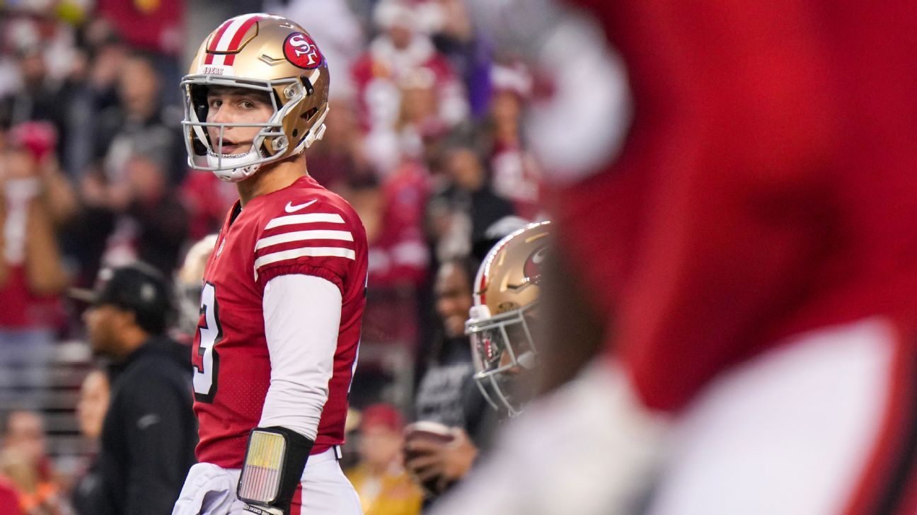 Brock Purdy, one of nine 49ers selected to the Pro Bowl