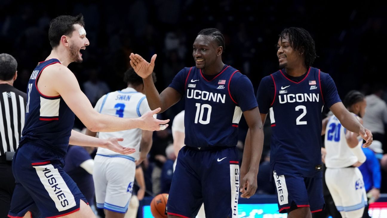 Men's Power Rankings: A wild, wild week puts UConn at No. 1