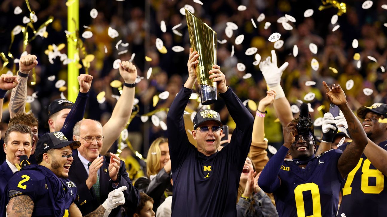 Harbaugh gets '15-0' tattoo for Michigan's title