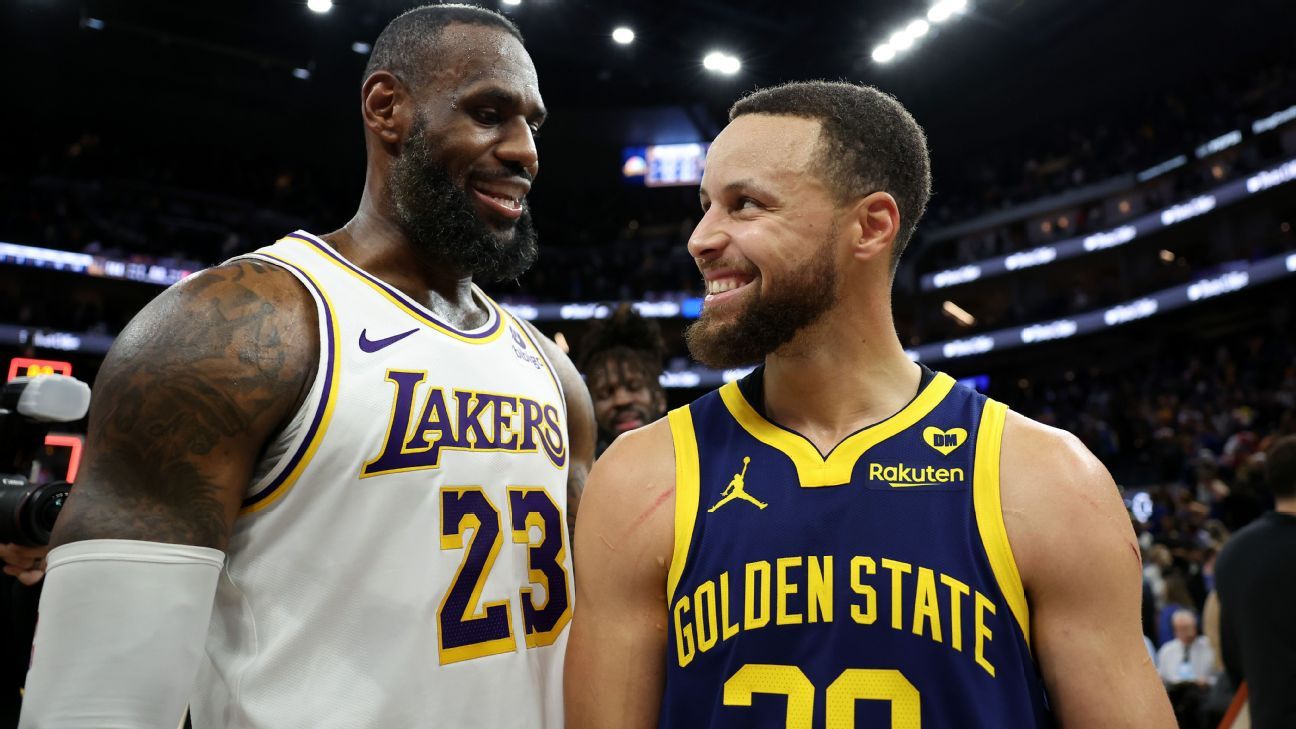 NBA 2024-25: hitos al alcance de LeBron James, Steph Curry y más - ESPN, image size:1296x729