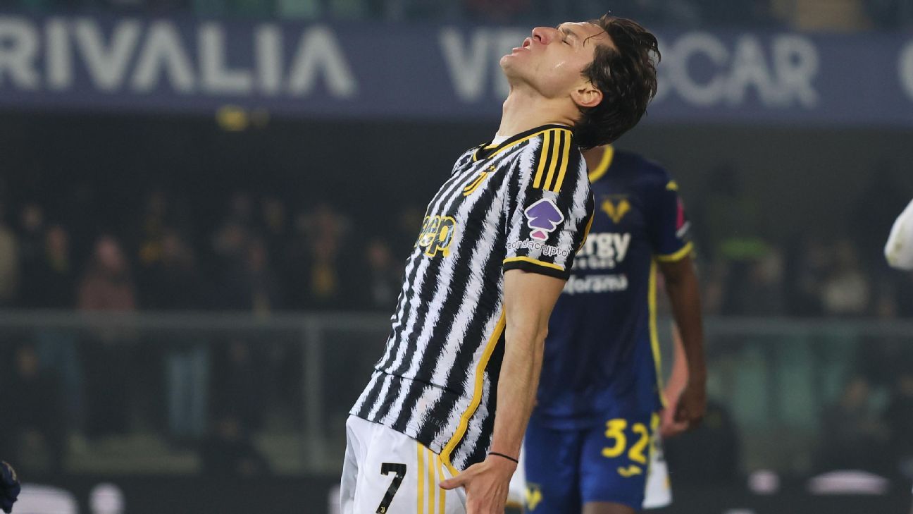 Serie A : la Juventus à égalité avec le Hellas Vérone et laisse l’Inter s’échapper