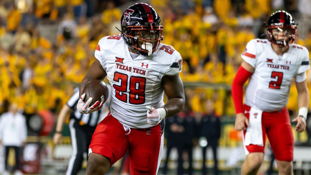 Texas Tech RB Tahj Brooks to return against North Texas - ESPN
