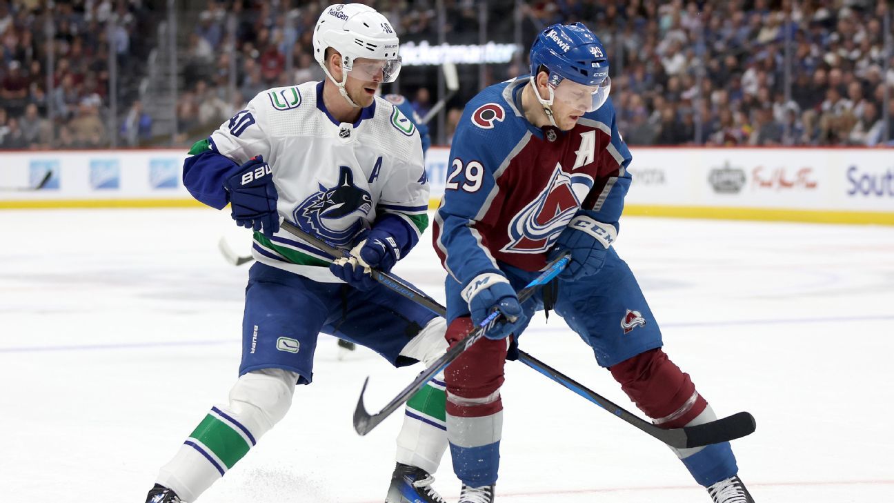 NHL playoff watch: Clash of the Western titans on tap as Avalanche visit Canucks