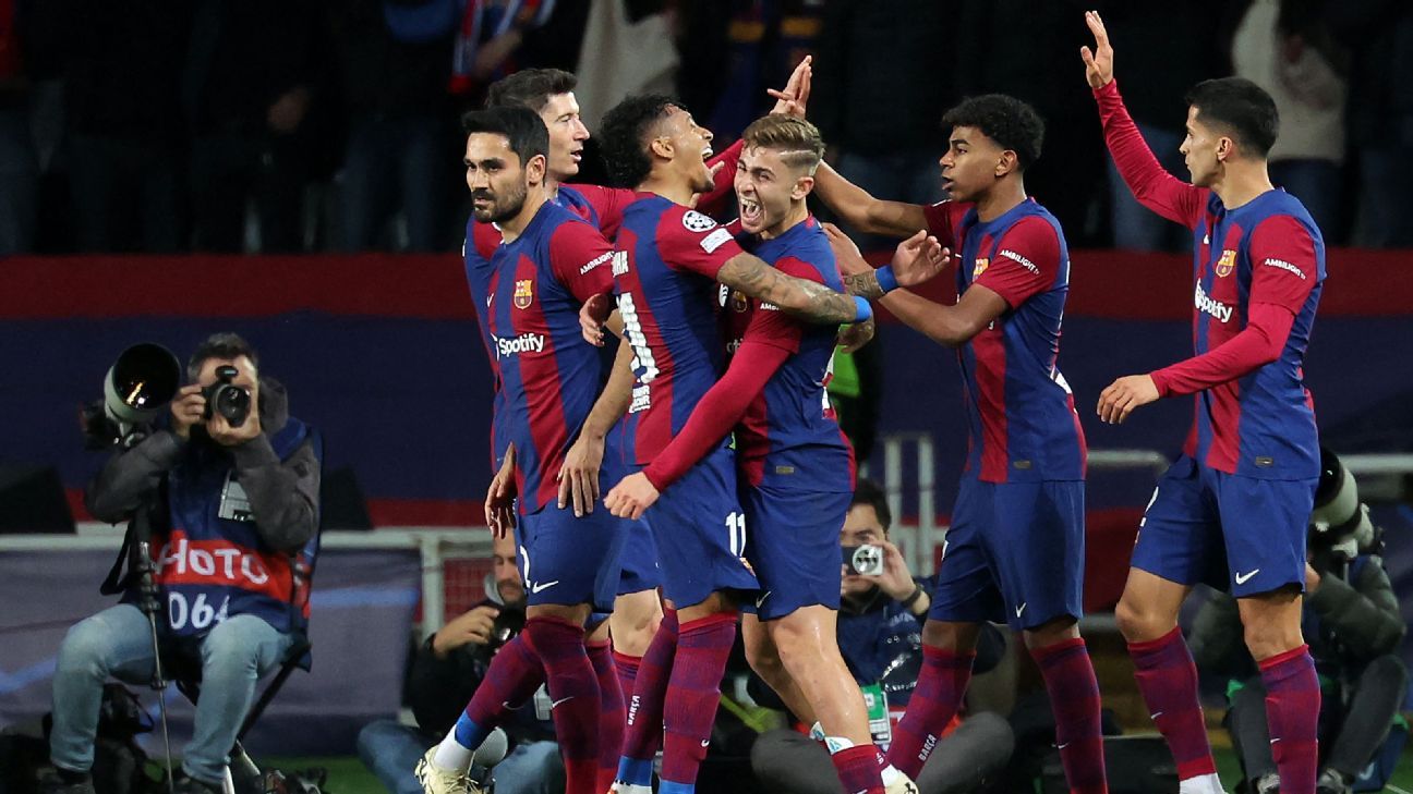 Barcelone bat Naples et revient en quarts de finale de la Ligue des Champions