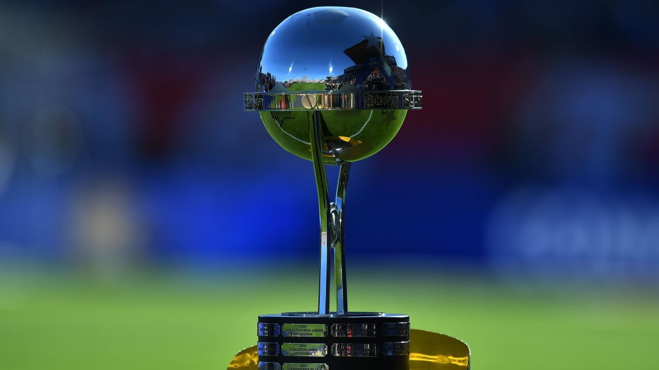 Chaveamento da Sul-Americana: playoffs até final após sorteio de definições.