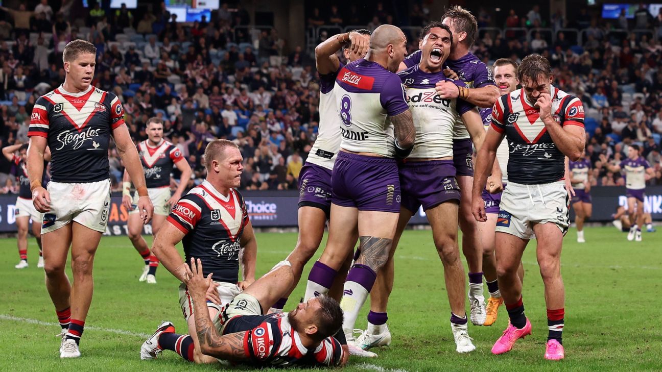 NRL: Storm see off Roosters in error-riddled NRL win - ESPN