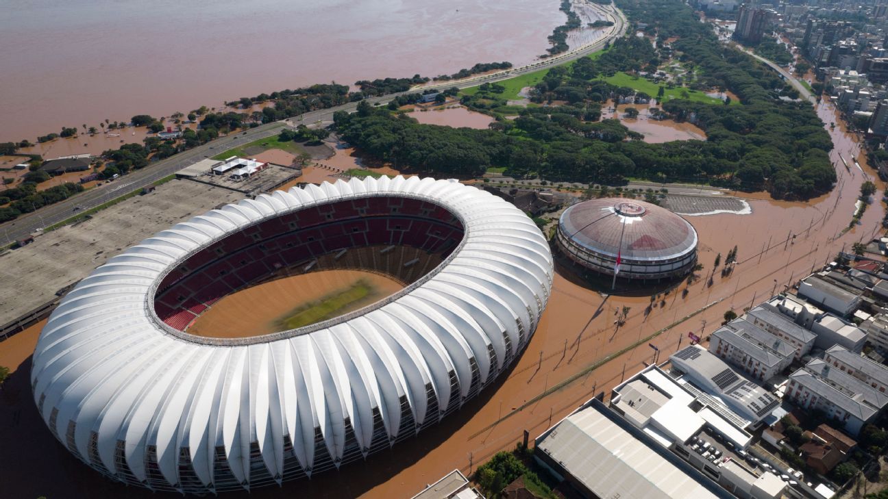 CBF adia 42 jogos de times gaúchos devido a tragédia com enchentes.