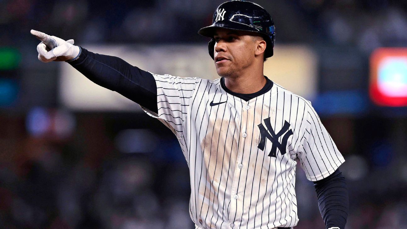 Soto si sente incredibilmente a suo agio con l’uniforme degli Yankees