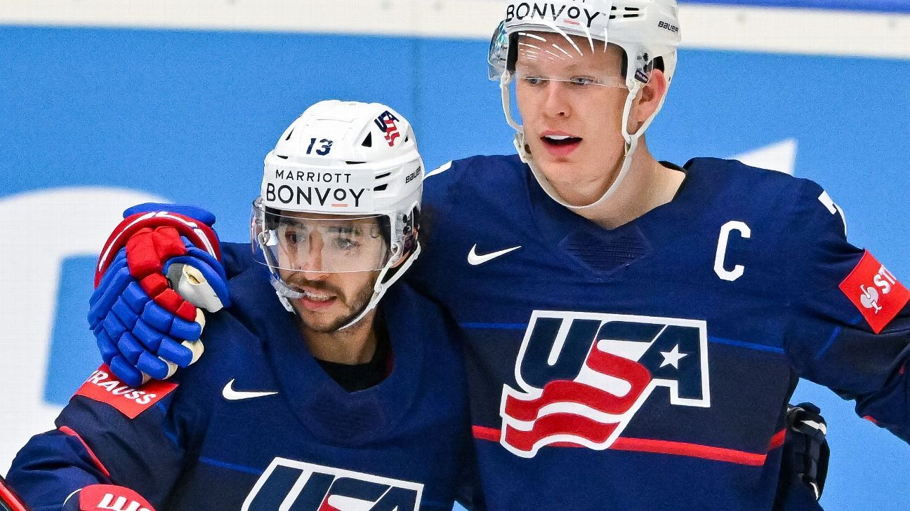 Johnny Gaudreau, Team USA, setzte sich bei der Weltmeisterschaft gegen Deutschland durch