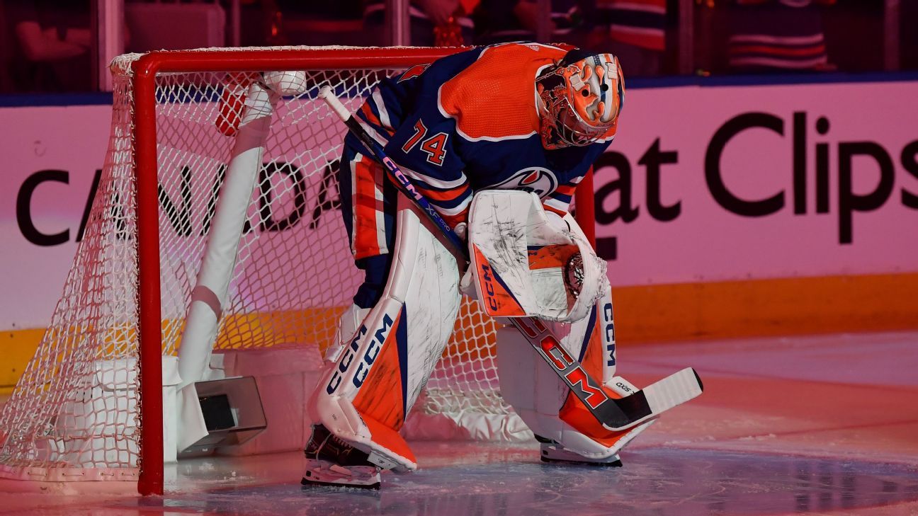 'We need more saves': Skinner pulled in Oilers loss