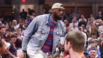 NBA playoffs 2024: LeBron James sits courtside at Celtics-Cavs