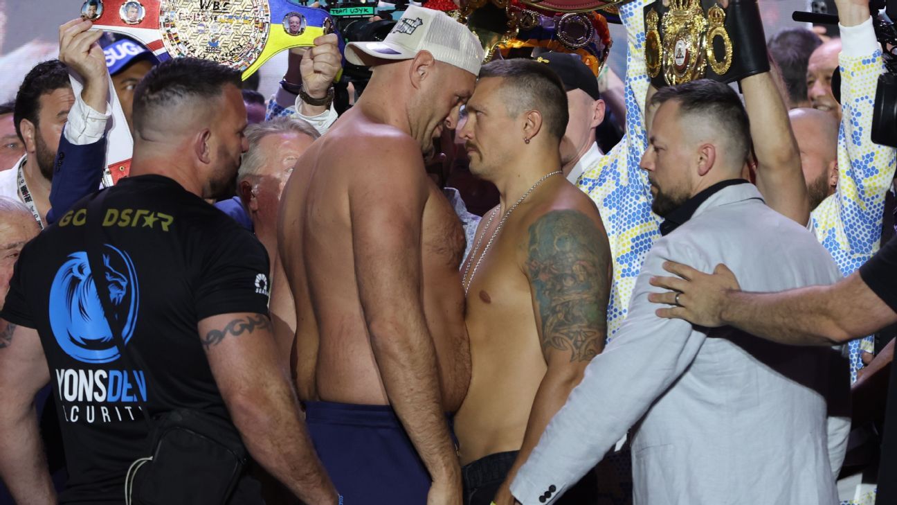 Tyson Fury appears in form at weigh-in for struggle in opposition to Oleksandr Usyk