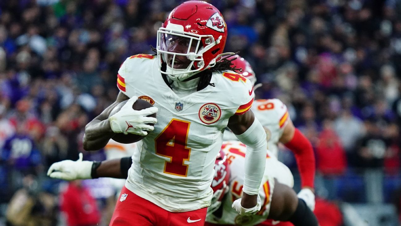 Chiefs’ Rashee Rice injures knee in collision with Patrick Mahomes