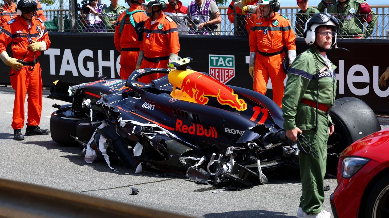 F1: Checo Pérez, avec sa Red Bull détruite à Monaco