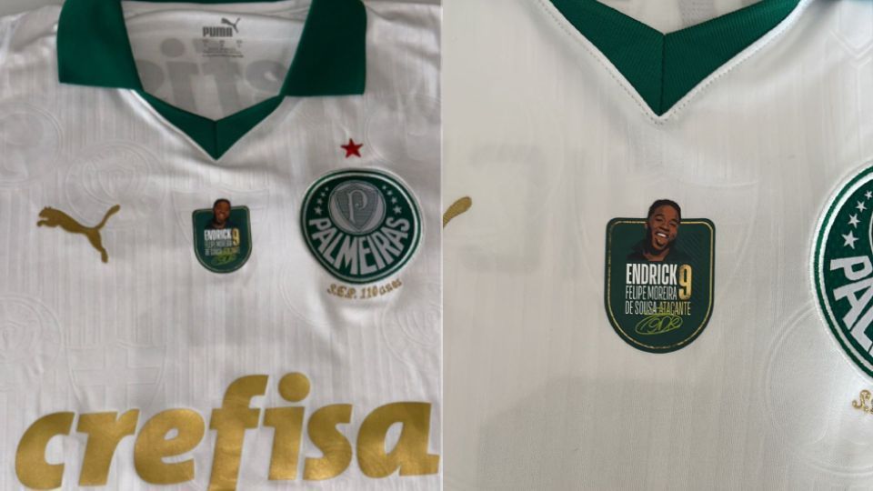 Endrick presenteia 300 funcionários do Palmeiras com camisa personalizada antes de despedida