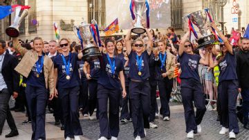 Barcelona chief Laporta lauds historic women's quadruple