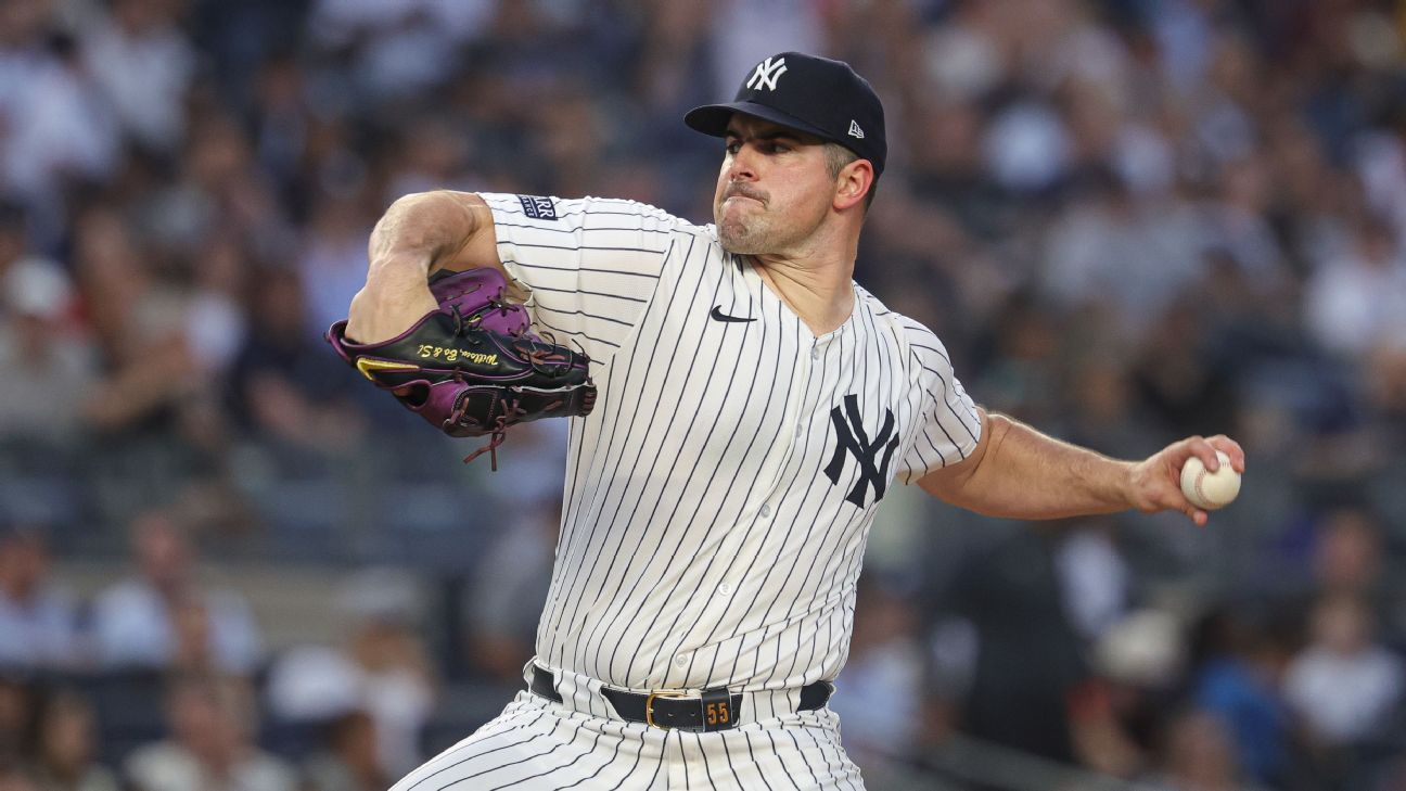 The Yankees bring in Carlos Rodon to start Game 2 of the AL Division Series