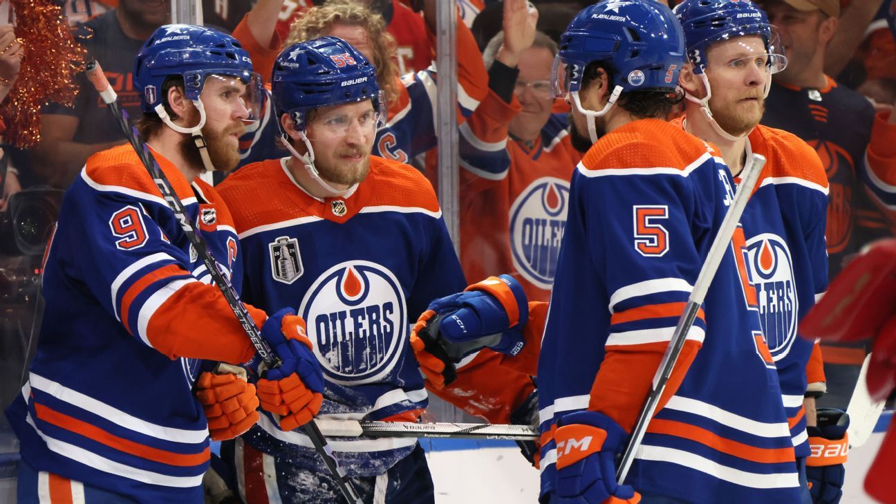 Gushin' with goals: Oilers avoid sweep, win 8-1