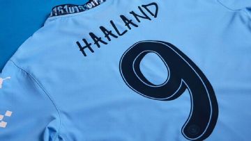 Man City stars' names on kits in new font for Champions League