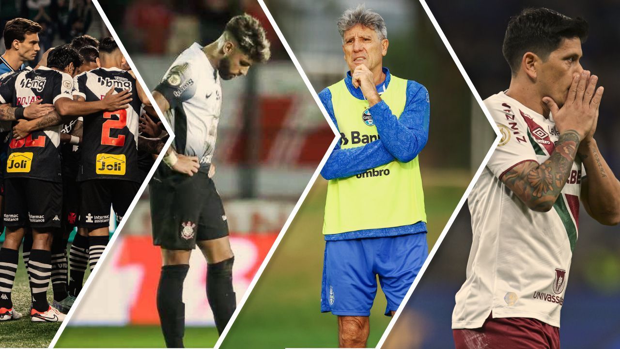 Brasileirão encerra rodada com Vasco, Corinthians, Grêmio e Fluminense na zona de rebaixamento