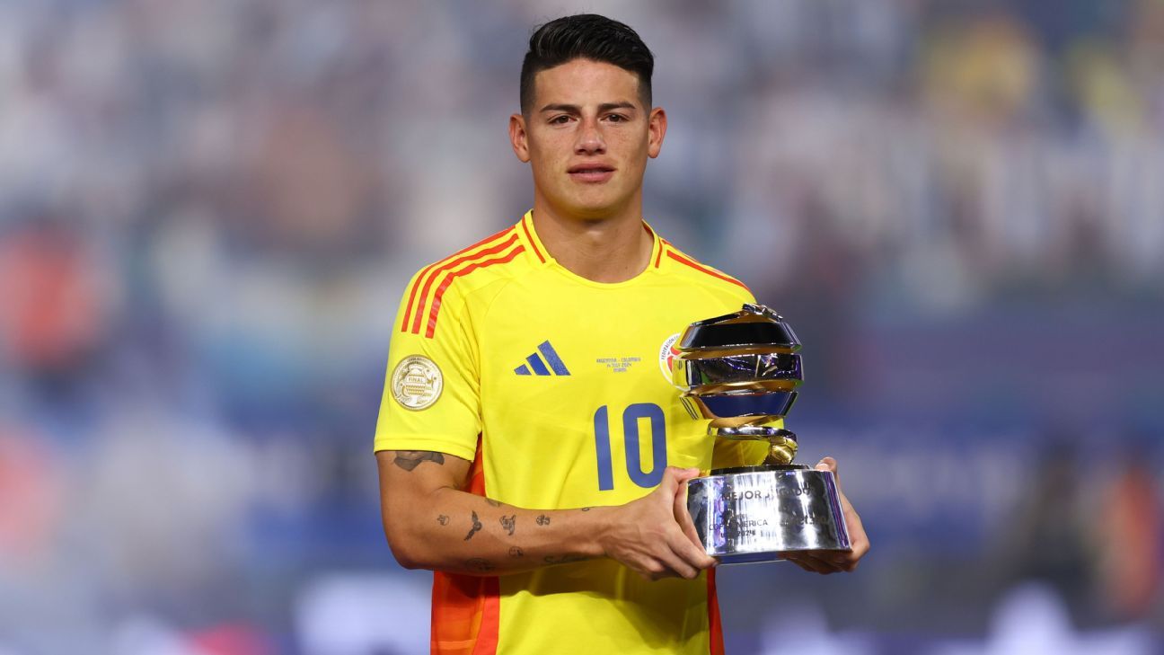 James Rodríguez a remporté le prix du meilleur joueur de la Copa América