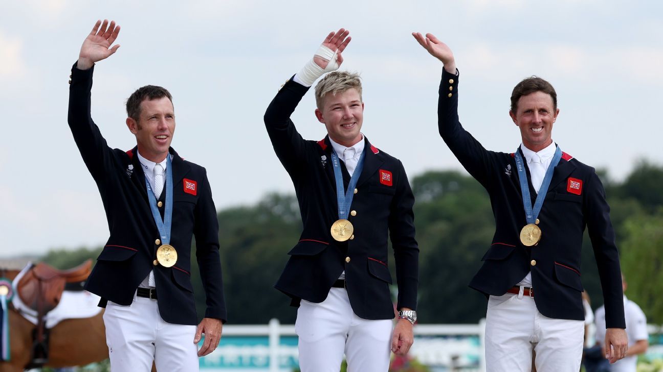 Olympics 2024: Team GB win equestrian team jumping gold