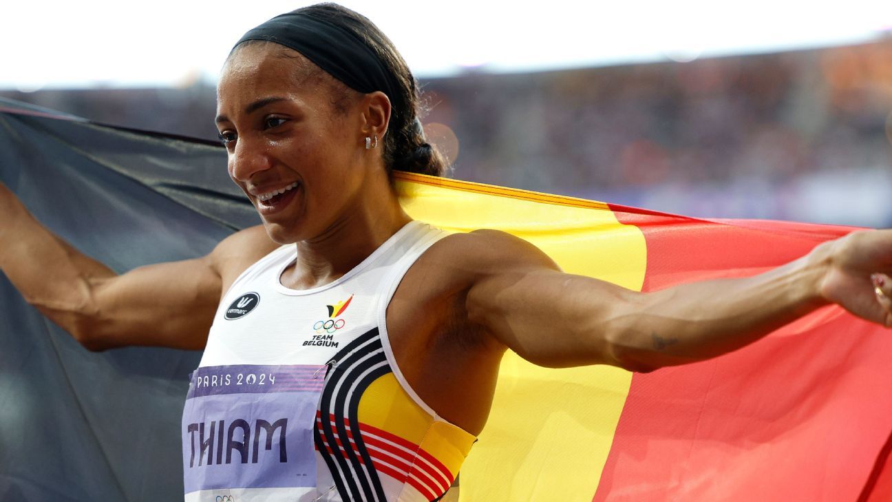 Belgium's Nafissatou Thiam wins third straight gold in heptathlon ESPN