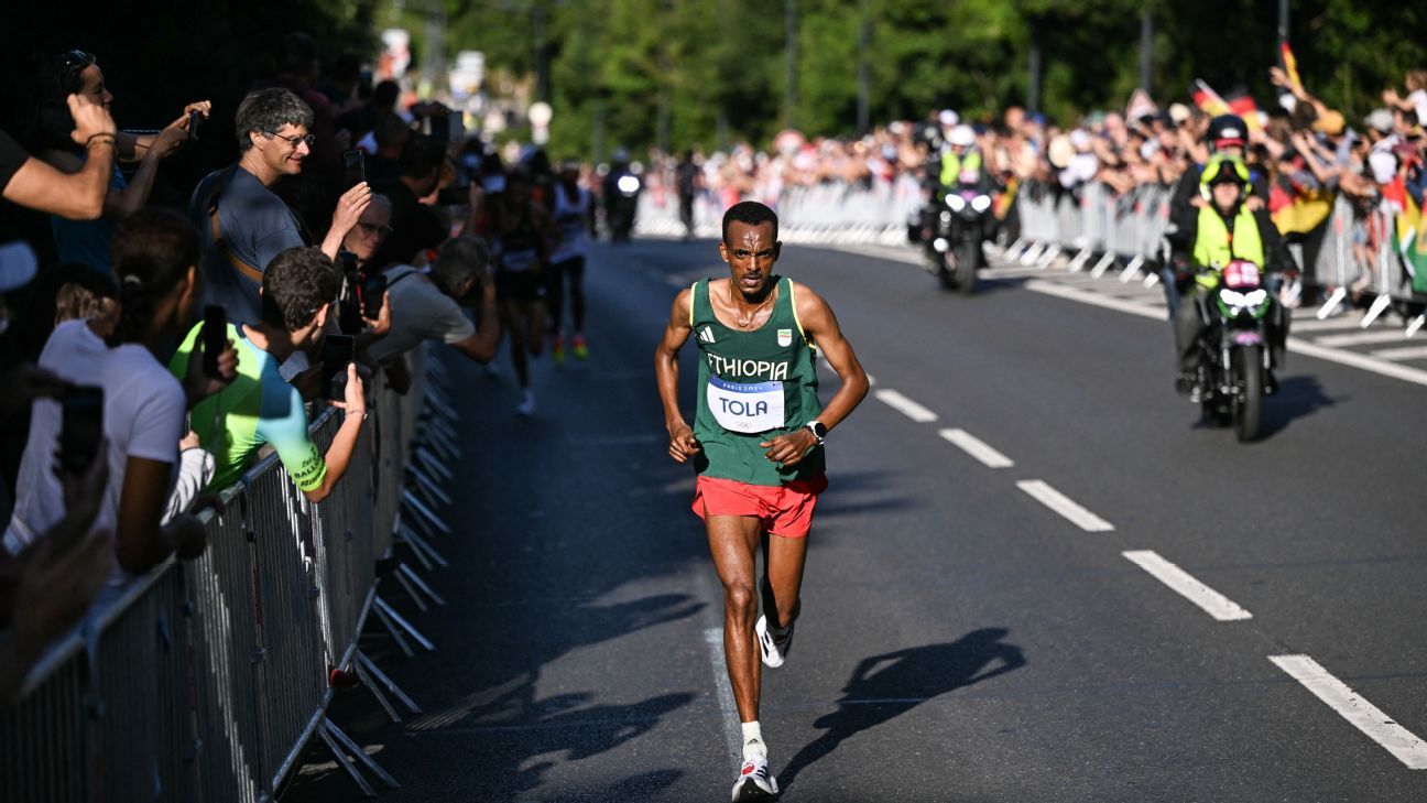 Olympics 2024 Tamirat Tola wins gold in brutal men's marathon ESPN