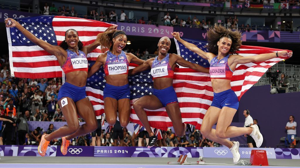 US men and women win gold in 4×400-meter relay at the Olympic Games in Paris