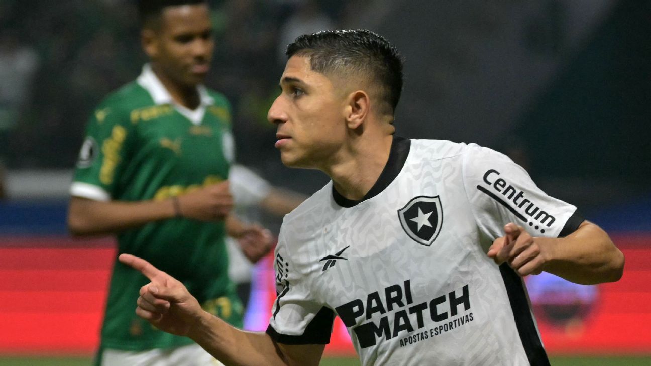 Botafogo avança às quartas de final da Libertadores após empate com Palmeiras.