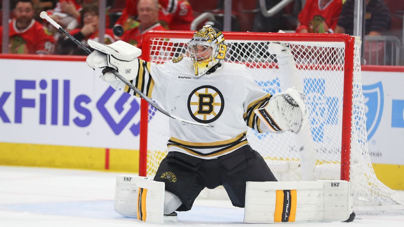 Bruins sign goaltender Jeremy Swayman to an 8-year,  million contract